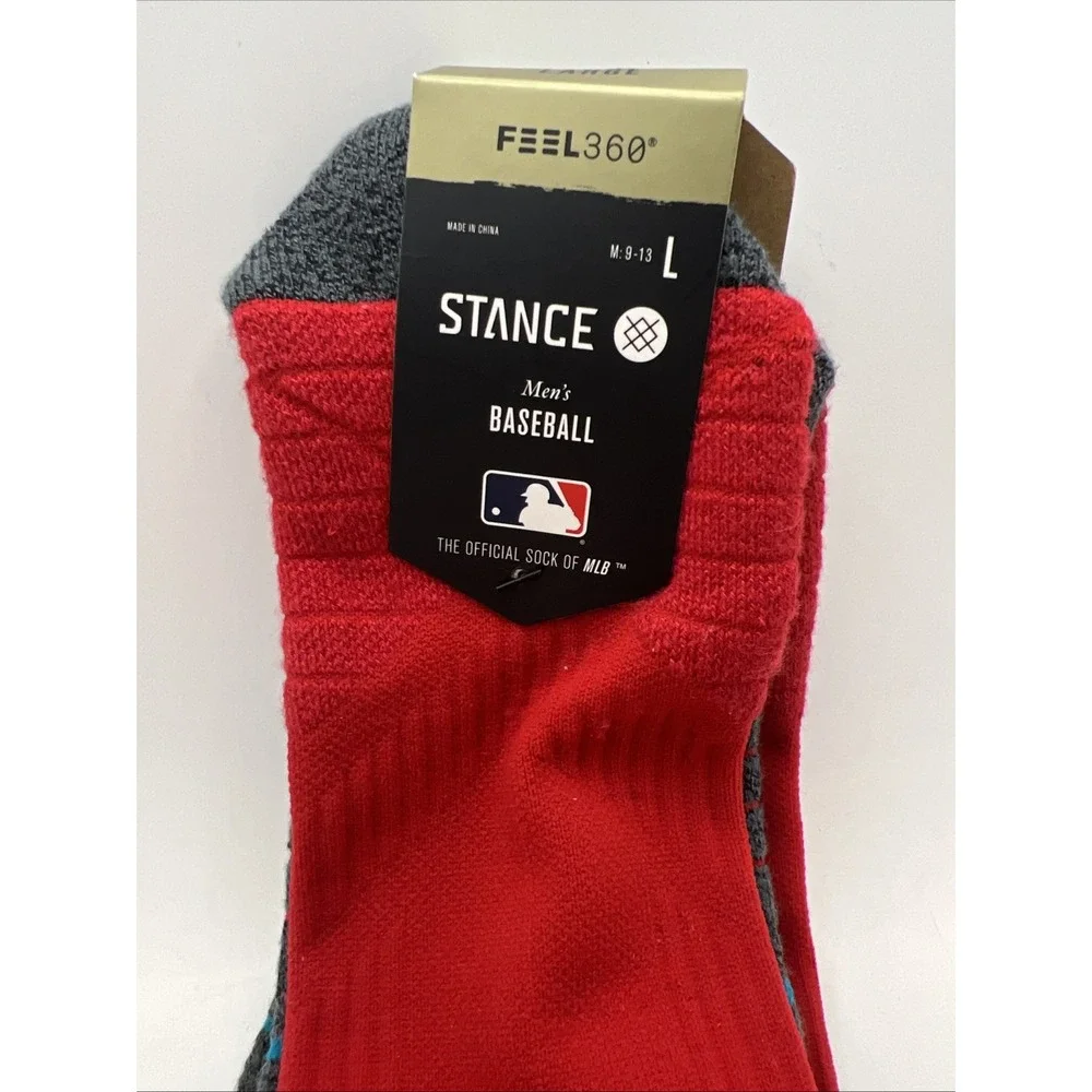 Stance MLB Diamond Pro Solid Color OTC Socks (Red) Size Large RED